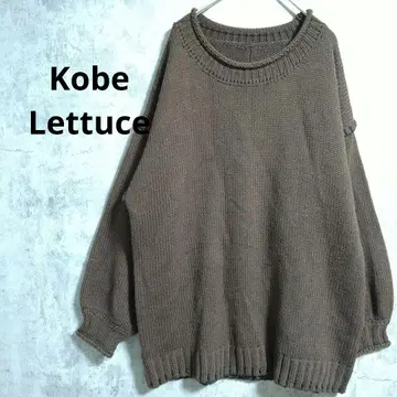 고베레타스 니트 스웨터 리브 옷깃 빅 실루엣 스티치 L 절개