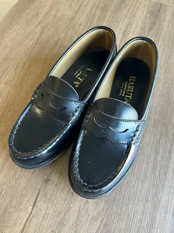 HARUTA 블랙 로퍼 22cm