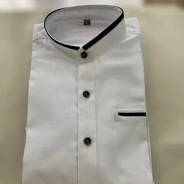 노카라 긴팔 셔츠 미사용품 네이비 라인 입