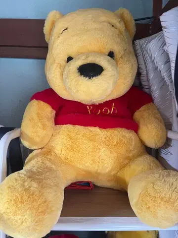 레어! 푸우 플러피 플러시 특대형 봉제 인형 디즈니 리조트