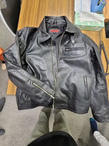 MOJO FIELD 블랙 가죽 자켓 4L