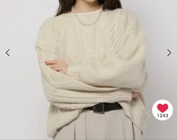 니코앤드 - 보아 콤비 니트 풀오버 아이보리