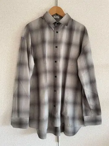 THE RERACS 그레이 계열 체크 무늬 긴팔 셔츠