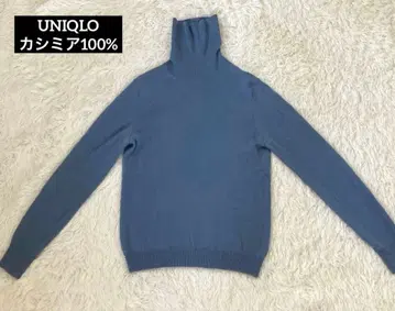 [ UNIQLO ] 유니클로 터틀넥 스웨터 긴팔 스카이블루 캐시미어