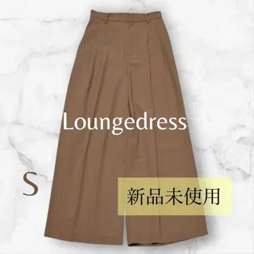 [ 미사용 새상품 ] 라운지 드레스 2턱 와이드 팬츠 모카 S