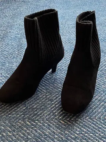 리브 니트 스웨이드 숏부츠 L 사이즈