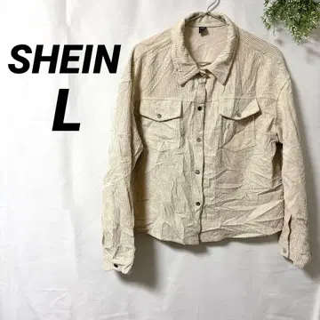 새상품급 SHEIN [ L ] 코듀로이풍 셔츠 베이지 [1점]