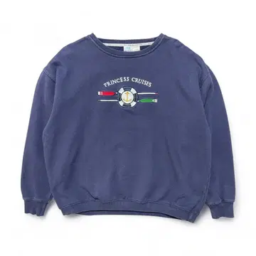 USA 구제 의류 기업계 프린세스 크루즈 맨투맨 트레이닝복 네이비