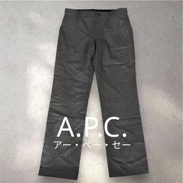 울 100% 고급 그레이 스트레이트 슬랙스 S 상당