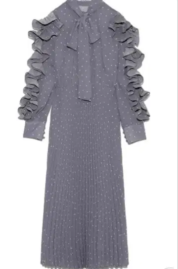 SNIDEL 쉬폰 보타이 도트 원피스