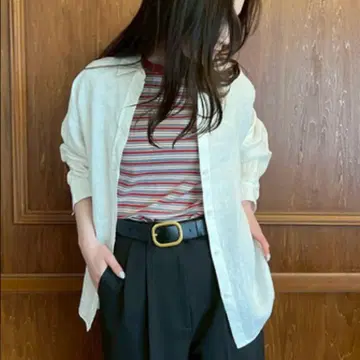 [ Mila Owen ] 화이트 긴팔 셔츠 캐주얼