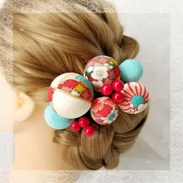 스무 살의 모임 구슬 헤어콤 빨간 열매 달린