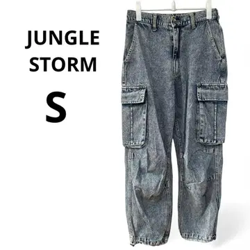 JUNGLE STORM 정글 스톰 카고 팬츠 데님 블루 S