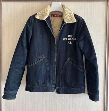 하이드앤시크 데님 자켓 쉘 카라 부착 보아 안감 보아 M 사이즈