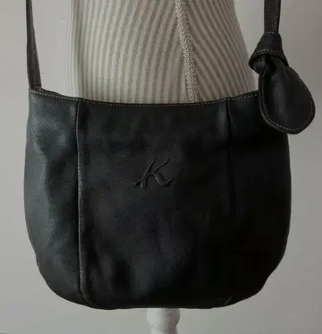 Kitamura 블랙 가죽 숄더백