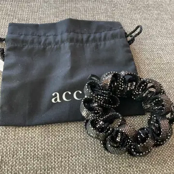 미사용 acca 메쉬 소재 블랙 스크런치 파우치 포함
