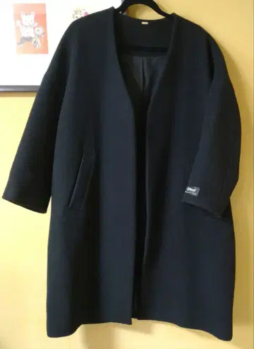 미라오웬 블랙 롱 코트