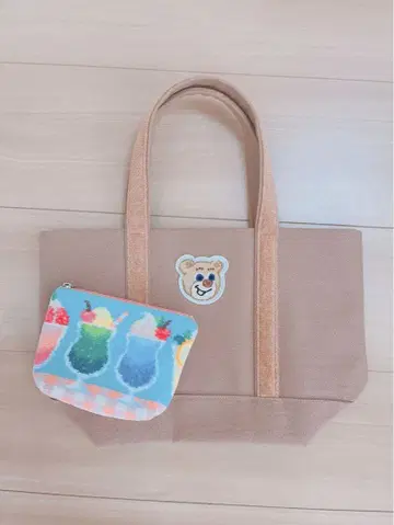 FEILER 미사용 새상품 올드 테디 토트 크림 소다 파우치