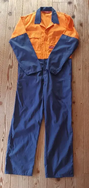 Hard Yakka 오버롤 츠나기 오렌지/네이비