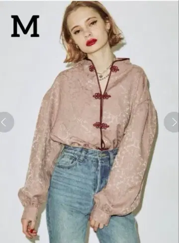 [ 새상품급 ] 쥬에티 차이나 루즈 셔츠 핑크 M