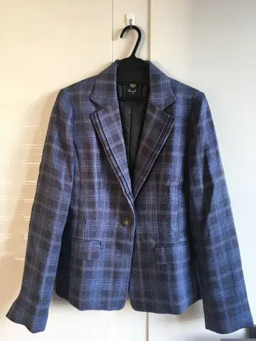 Swingle 체크 무늬 테일러드 자켓