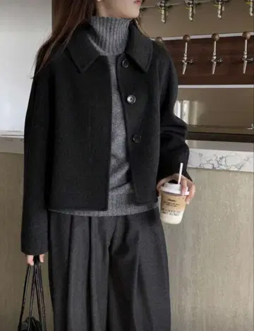 여성용 코트 블랙 한국