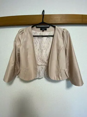 노카라 핑크 베이지 자켓