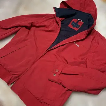 Tommy Hilfiger 후드 부착 나일론 자켓 레드