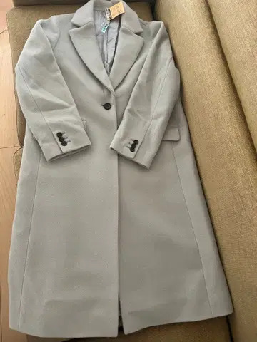 SHIPS 울 파일 체스터 코트 라이트 그린 38