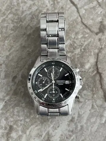 SEIKO 크로노그래프 손목시계 100m 방수
