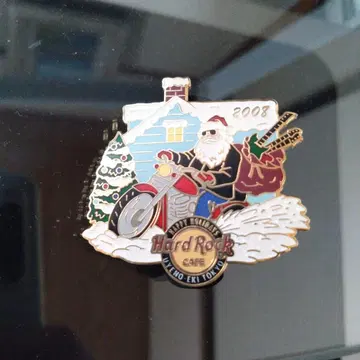하드록 카페 핀 배지 크리스마스 2008 산타