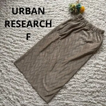 유니크 어반 리서치 자카드 벨로아 스커트 타이트 허리밴딩 F