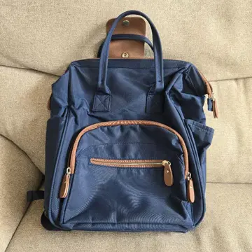 [중고] 네이비 나일론 백팩