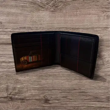 폴스미스 접이식 지갑 멀티 스트라이프 블랙 남성용