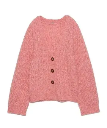 미라 오웬 Mila Owen 핑크 로우게이지 니트 가디건 새상품급