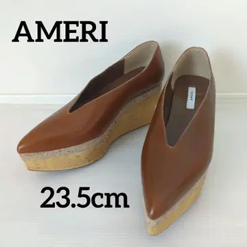 AMERI WOOD PLATFORM PUMPS 브라운 웨지솔