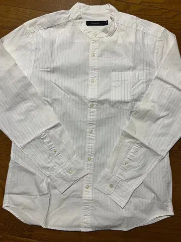 구제 의류 RAGEBLUE 밴드 카라 스트라이프 셔츠