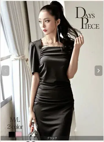 캬바 원피스 L 블랙