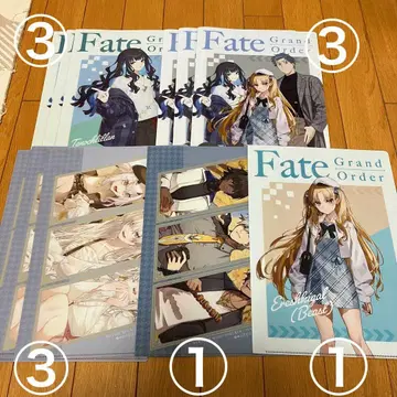 FGO Fate/GrandOrder 로손 클리어 파일 5종 11매 세트