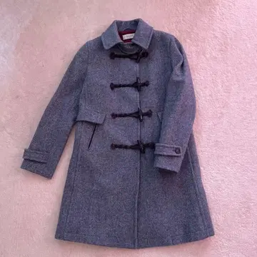 울 혼방 더플 코트 그레이