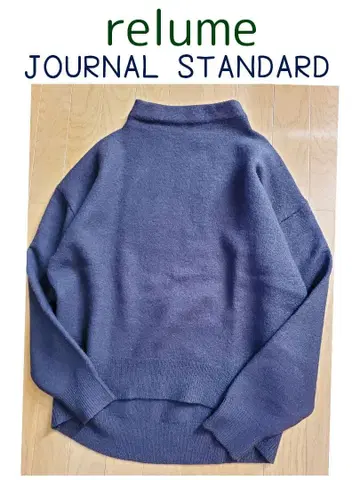 relume JOURNAL STANDARD 하이넥 코쿤 스웨터 브라운