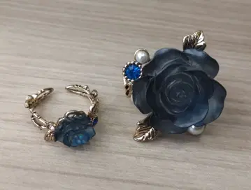 axes femme 페이보릿 로즈 반지 블루 액시즈 덕질