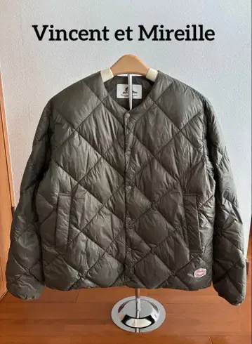 [ 새상품 ] 반손 에미레이유 올리브 그린 퀼팅 다운 자켓