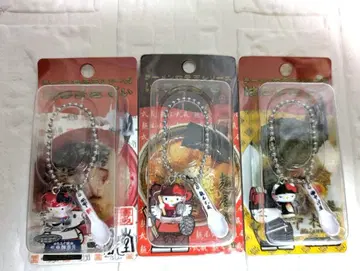 초레어! 지역 한정 키티! 헬로키티 라멘 사천왕 마스코트 참 3개 세트