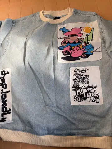 ZARA 데님풍 컬러풀 T셔츠 S