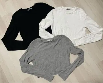 Zara 코튼&모달 크롭 상의 L 사이즈