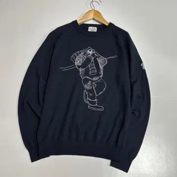 CINA COVA 시나코바 다크 네이비 니트/스웨터 자수 M