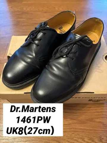 Dr. Martens 3홀 신발 가죽 신발 박스 포함