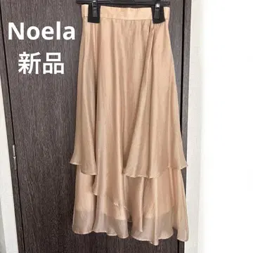 [ 새상품 ] Noela 2024AW 시어 플레어 스커트 베이지