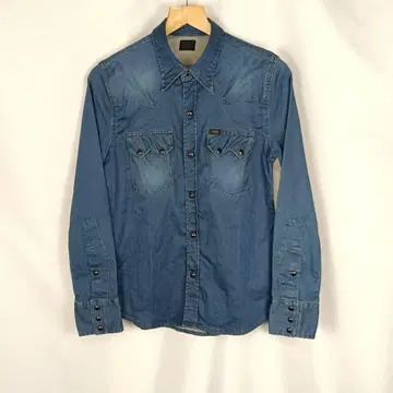 Lee 웨스턴 셔츠 데님 셔츠 S 신축성 B4015